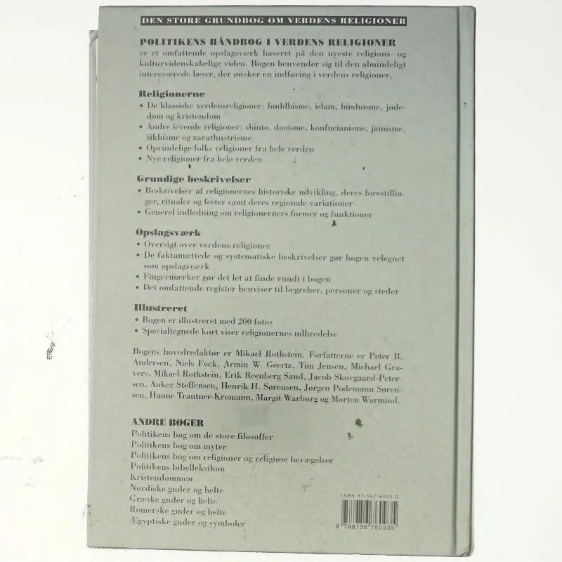 Politikens håndbog i verdens religioner af Mikael Rothstein (Bog)