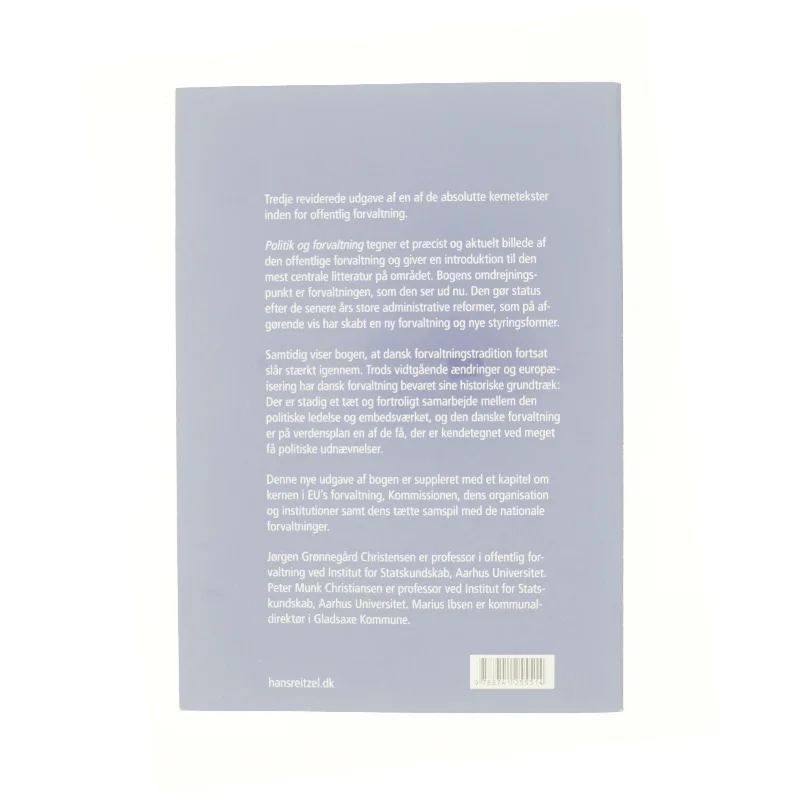 Politik og forvaltning af Marius Ibsen (Bog)