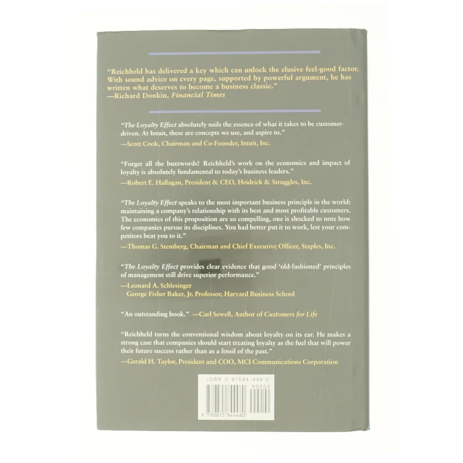 The Loyalty Effect : the Hidden Force Behind Growth, Profits, and Lasting Value by Frederick F., Teal, Thomas Reichheld af Reichheld, Frederick F. / Teal, Thomas (Bog)