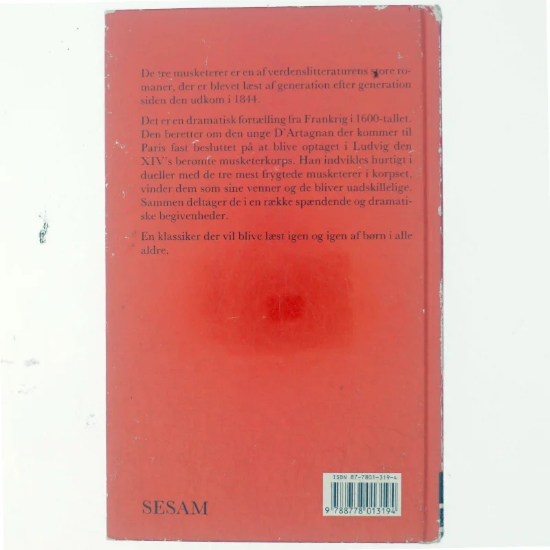 De tre musketerer af Alexandre Dumas (Bog)