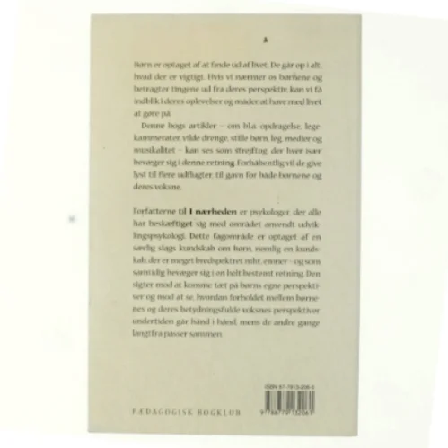 I nærheden : en antologi om børneperspektiver (Bog)