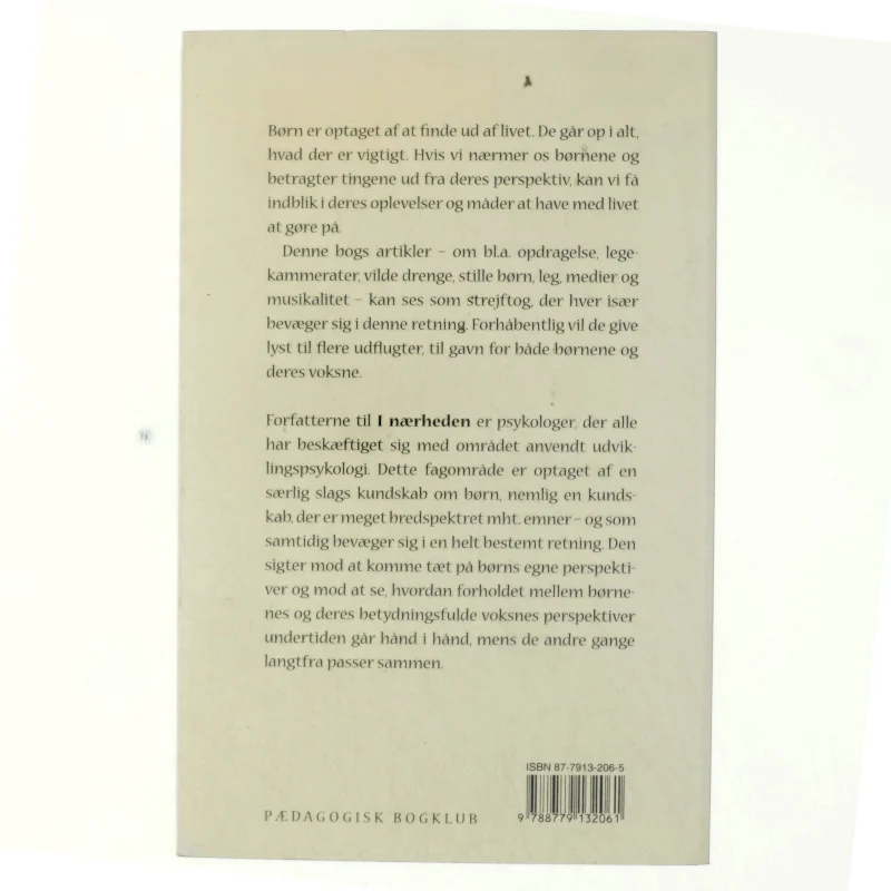 I nærheden : en antologi om børneperspektiver (Bog)