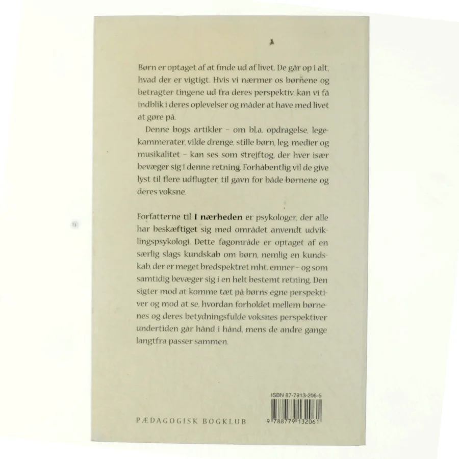 I nærheden : en antologi om børneperspektiver (Bog)