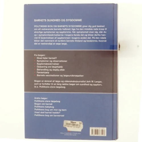 Politikens bog om barnets sygdomme af Jerk W. Langer (Bog)