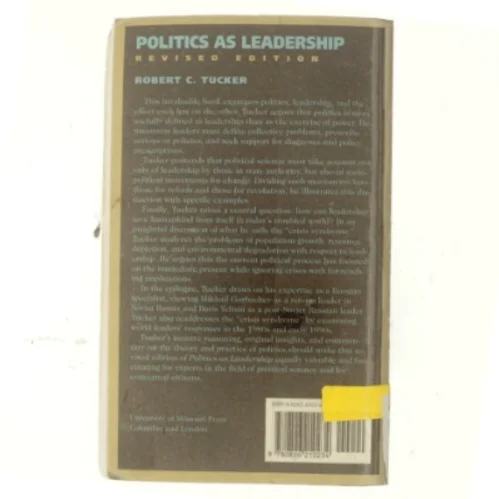 Politics as leadership af Robert C. Tucker (Bog)