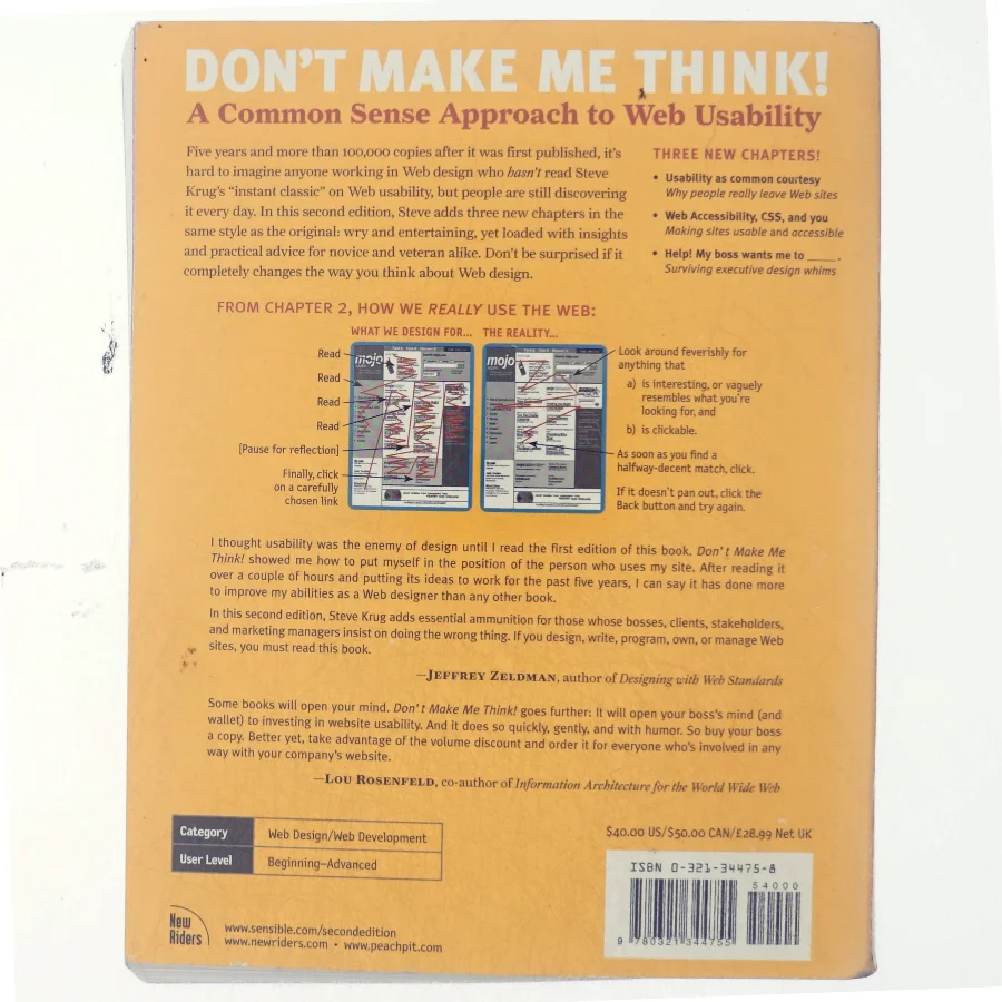 Don't make me think : a common sence approach to Web usability af Steve Krug (Bog)