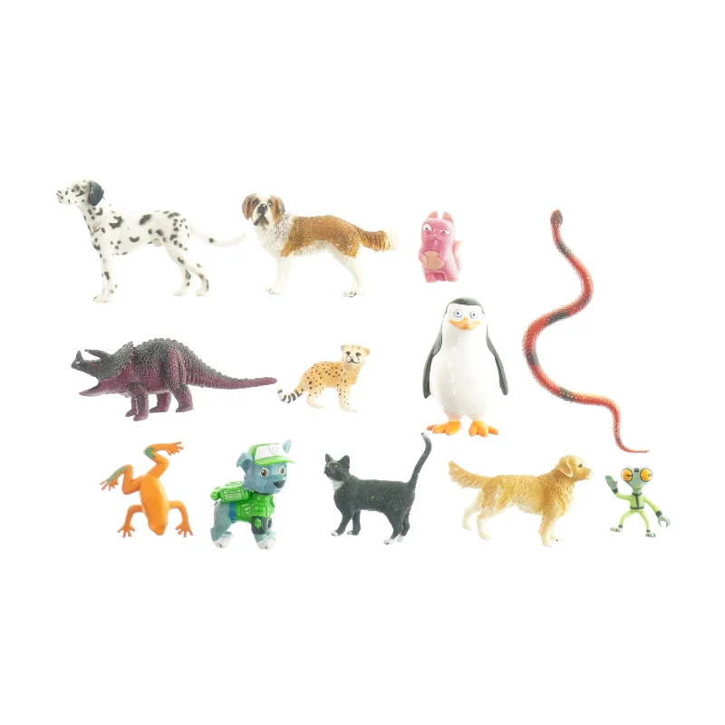 Forskellige legetøjsdyr (12 stk)
