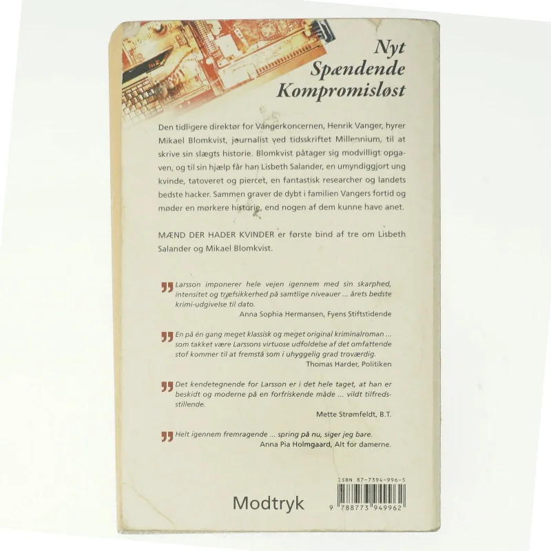 Mænd der hader kvinder af Stieg Larsson