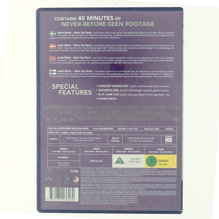 Justin Bieber Never say never