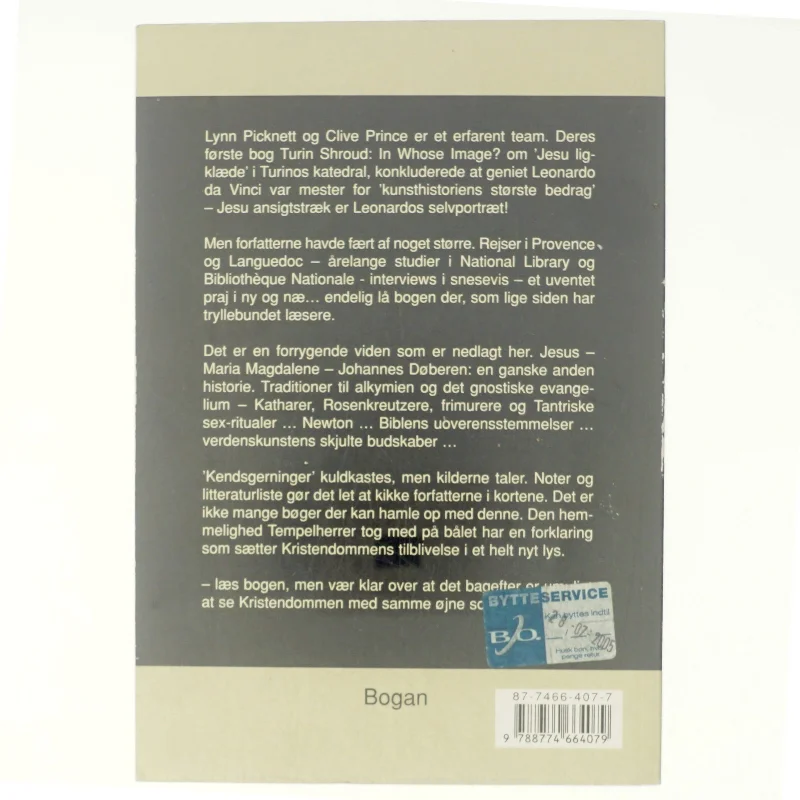 Tempelherrernes indsigt - Af Lynn Picknett