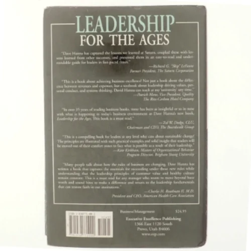 Leadership for the ages : delivering today's results, building tomorrow's legacy (Bog)