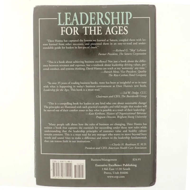 Leadership for the ages : delivering today's results, building tomorrow's legacy (Bog)