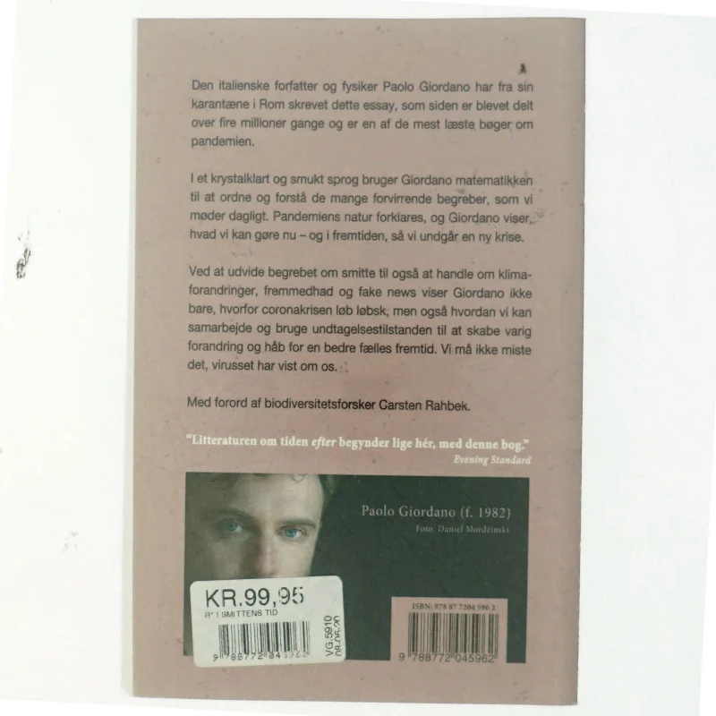 I smittens tid : vidnesbyrd fra pandemiens frontlinje af Paolo Giordano (Bog)