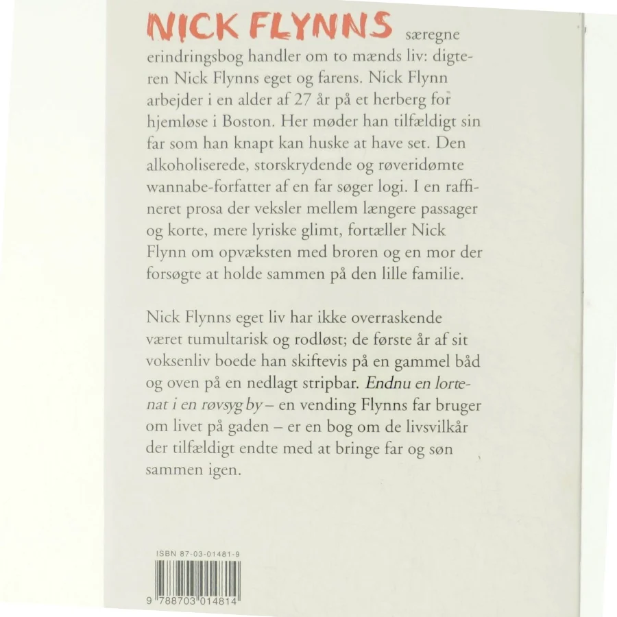 Endnu en lortenat i en røvsyg by af Nick Flynn (Bog)
