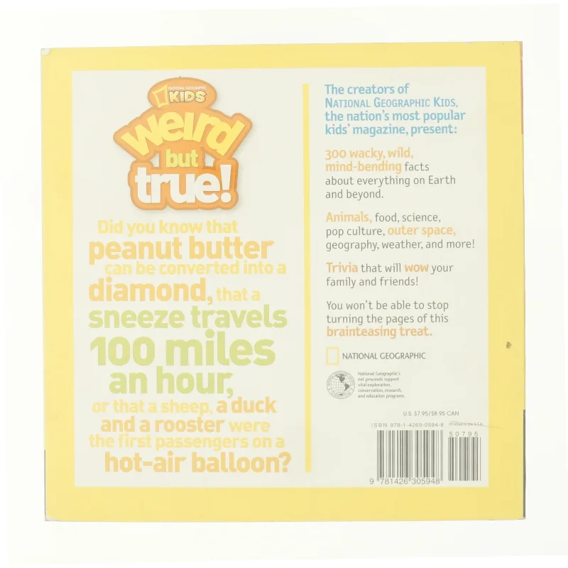 Weird but True : 300 Outrageous Facts af National Geographic Kids (Bog)