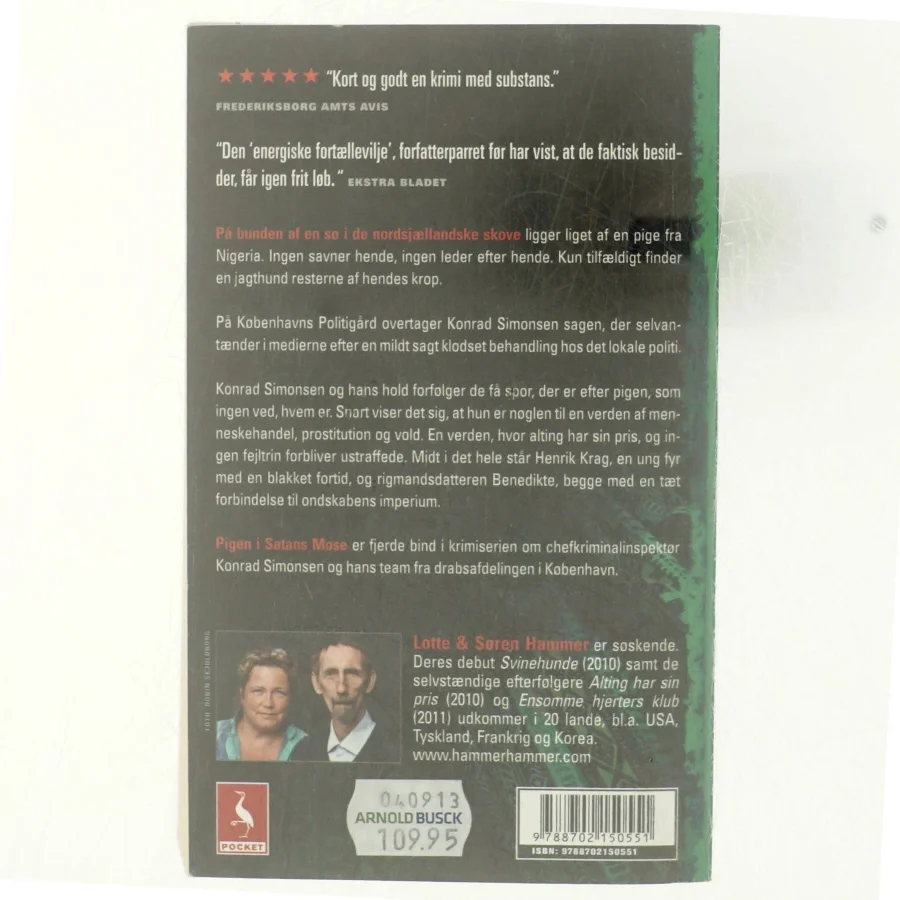 Pigen i Satans mose : kriminalroman af Lotte Hammer 