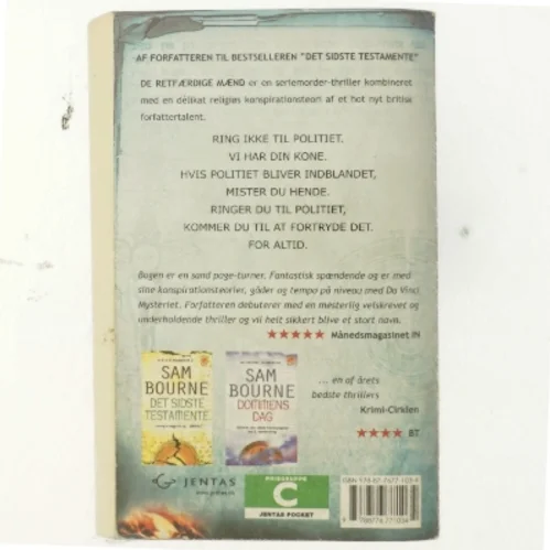 De retfærdige mænd af Sam Bourne (Bog)