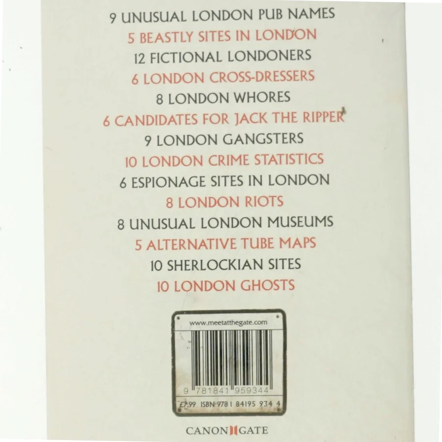 The Book of Lists London af Nick Rennison (Bog)
