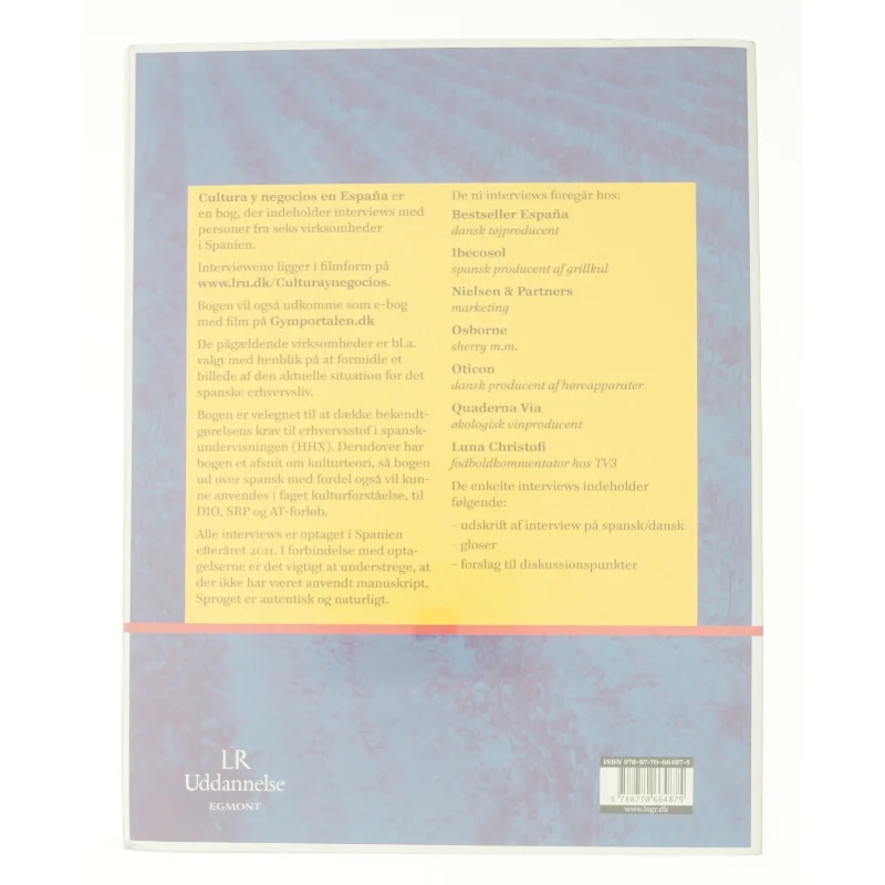 Cultura y negocios en Espana af Lindhart og Ringhof fra Bog