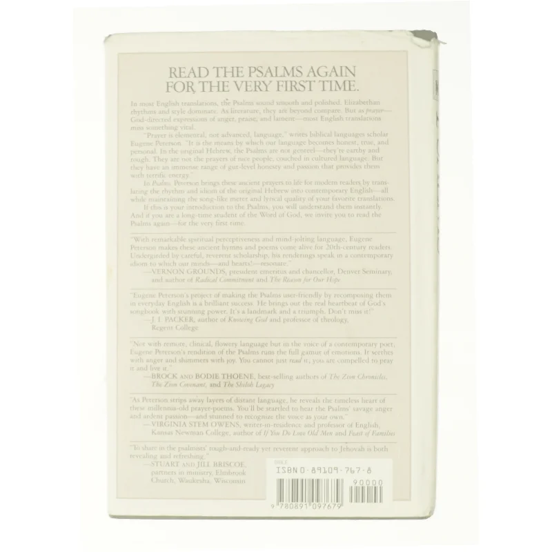 The Message Psalms : Psalms in Contemporary Language by Eugene H. Peterson af Eugene H. Peterson (Bog)