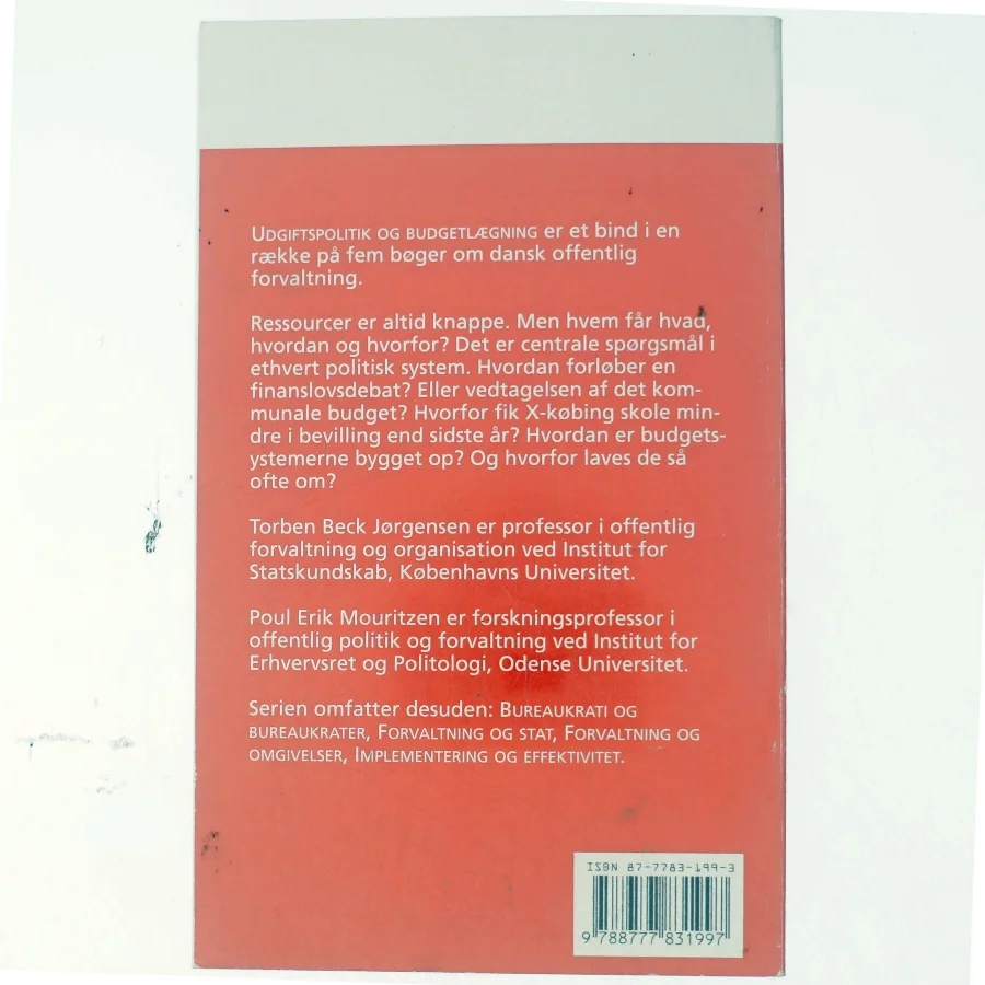 Udgiftspolitik og budgetlægning (Bog)