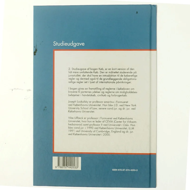 Køb : dansk indenlandsk købsret : studieudgave (Studieudgave) af Joseph M. Lookofsky (Bog)