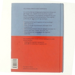 Første Engelsk Ordbog. (Bog)