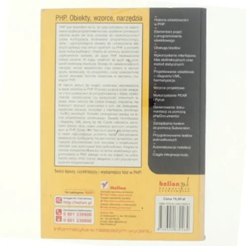 PHP obiekty, wzorce, narzędzia af Matt Zandstra