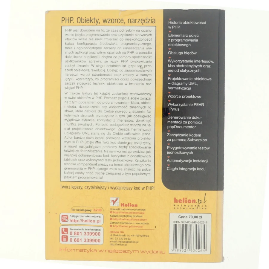 PHP obiekty, wzorce, narzędzia af Matt Zandstra