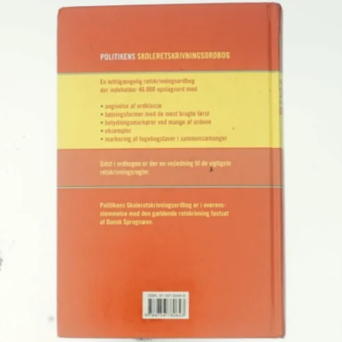 Politikens skoleretskrivningsordbog (Bog)