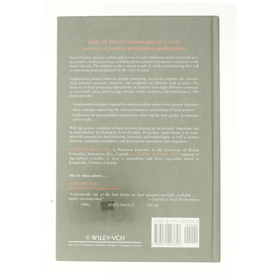 Food Proteins Processing Applications af Nakai, Dr Shuryo / Nakai / Modler (Bog)