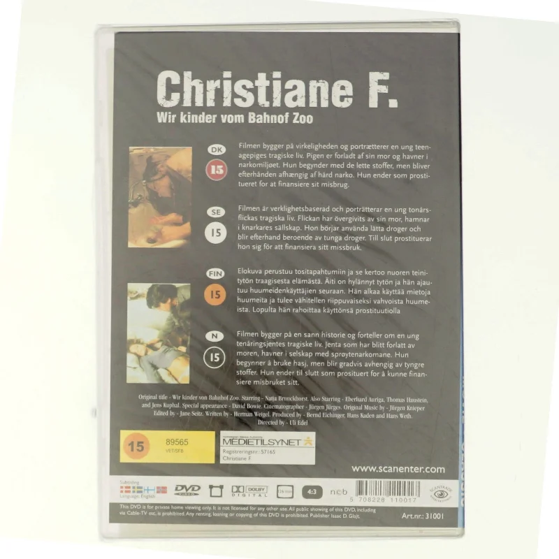 CHRISTIANE F. Wir Kinder Vom Bahnhof Zoo * Natja Brunckhorst, David Bowie * REGIE: Uli Edel