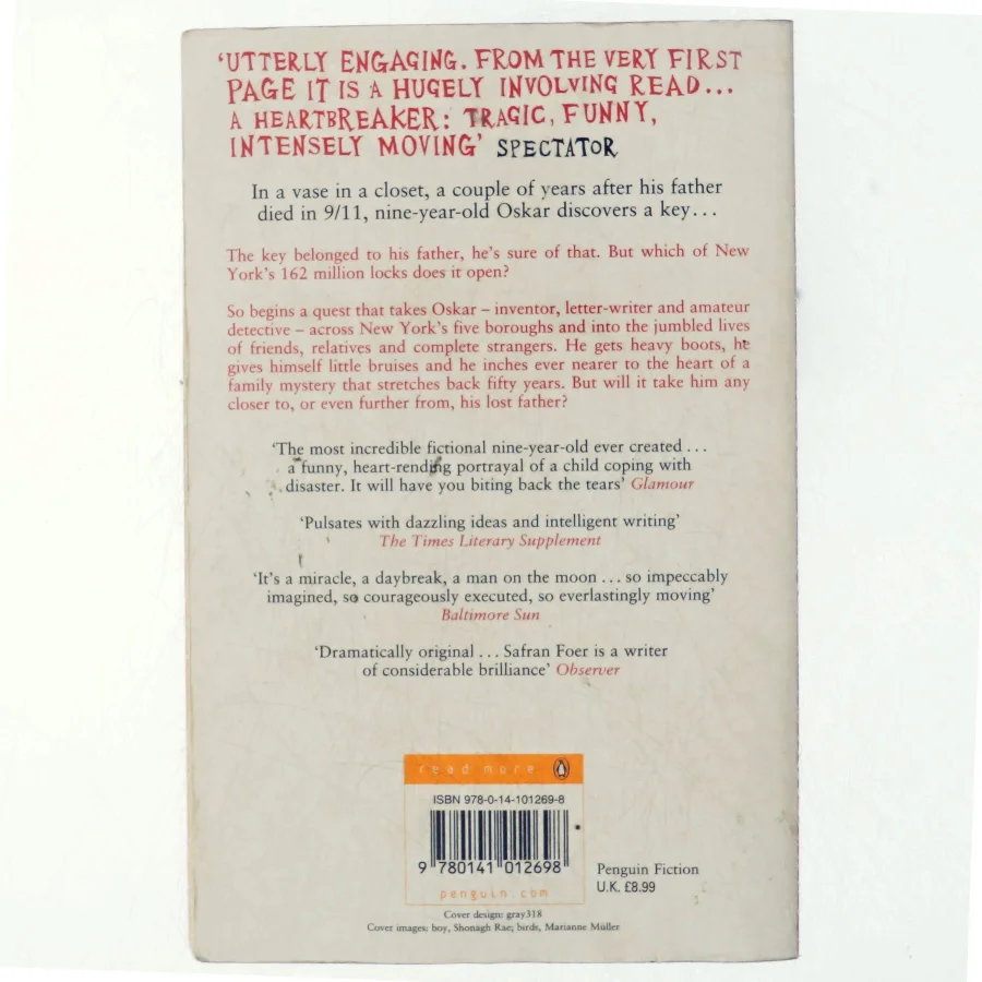 Extremely loud & incredibly close af Jonathan Safran Foer (Bog)