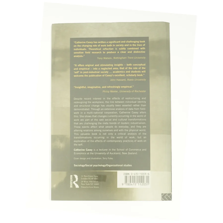 Work  Self and Society : After Industrialism (Paperback) af Catherine Casey (Bog)