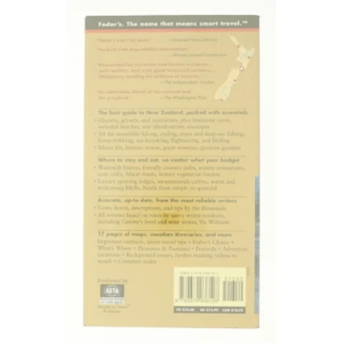 New Zealand : the Complete Guide to the Country Roads, Charming Cities, Alps and Fjordlands af Fodor's Travel Publications, Inc. Staff (Bog)