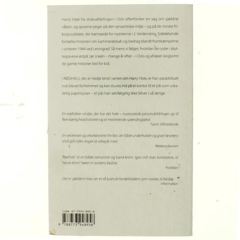 Rødhals af Jo Nesbø (Bog)