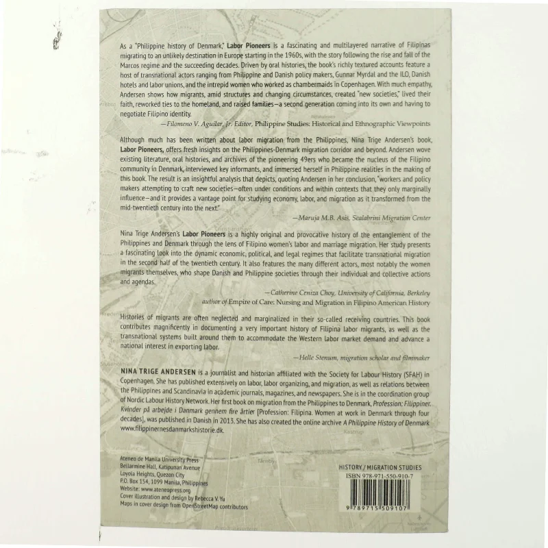 Labor pioneers : economy, labor, migration in Filipino-Danish relations 1950-2015 af Nina Trige Andersen (f. 1982) (Bog)