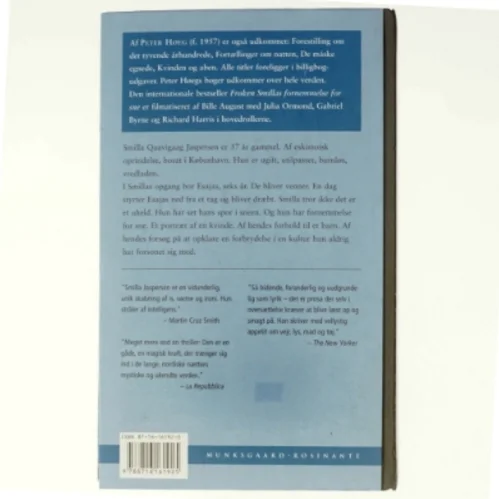 Frøken Smillas fornemmelse for sne af Peter Høeg (Bog)