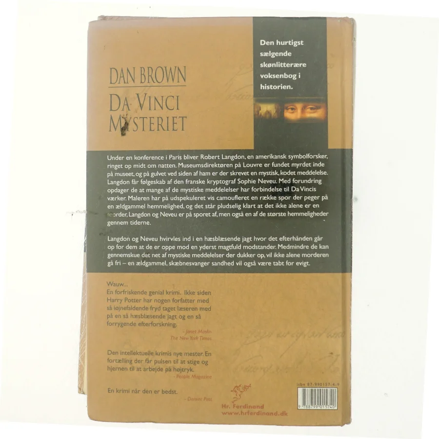 Da Vinci Mysteriet af Dan Brown (Bog)
