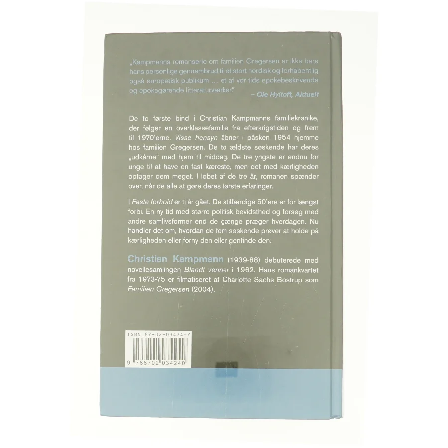 Visse hensyn : Faste forhold af Christian Kampmann (Bog)