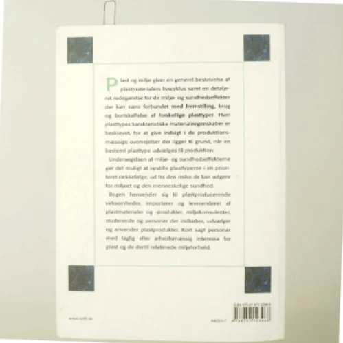 Plast og miljø af Lars Borch Pedersen (Bog)