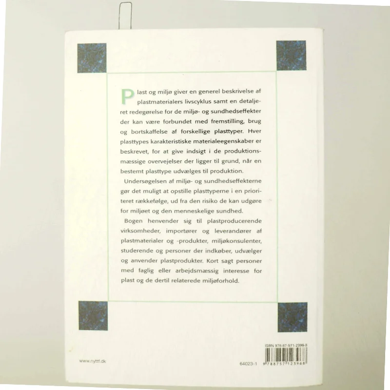 Plast og miljø af Lars Borch Pedersen (Bog)