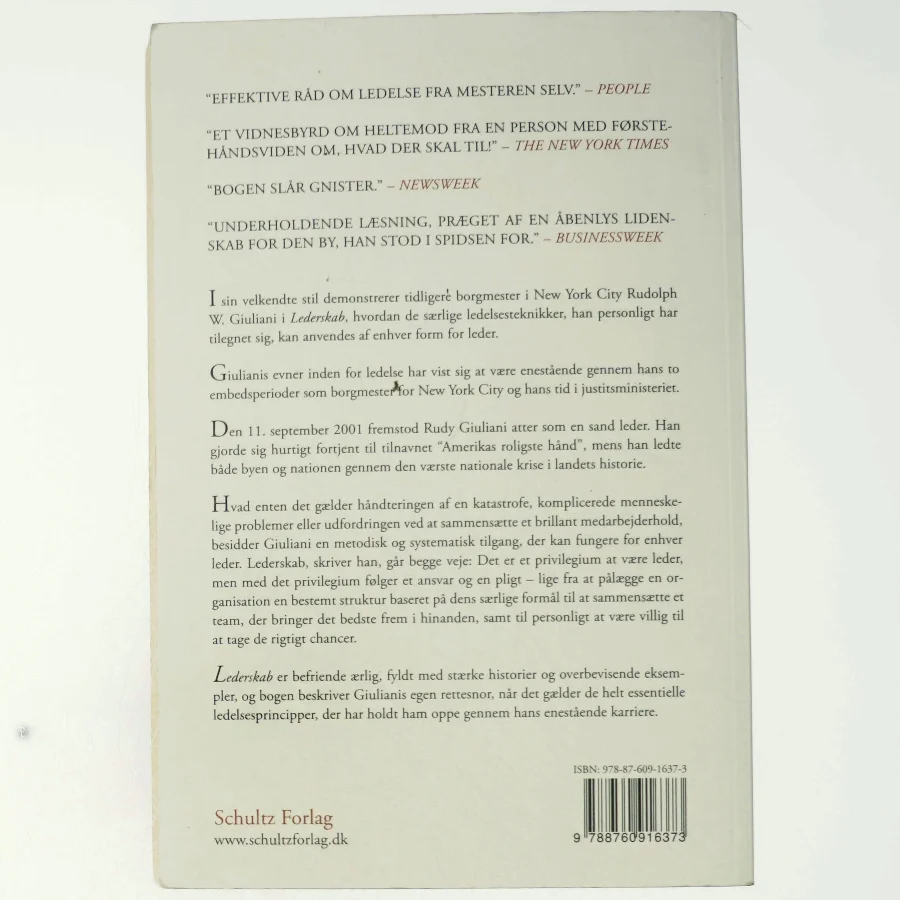 Lederskab (Bog) Rudolph W. Giuliani