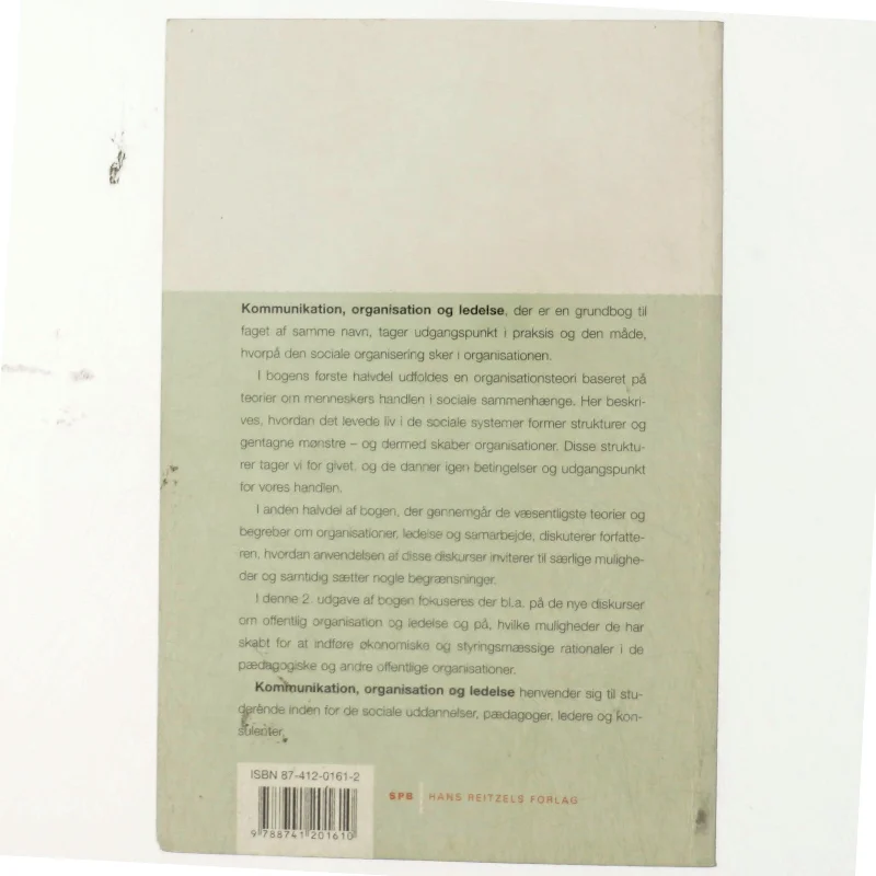 Kommunikation, organisation og ledelse af Cristian Lima (Bog)