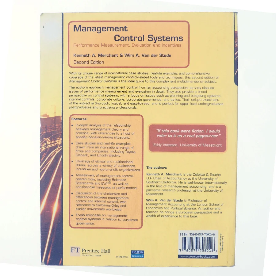 Management control systems : performance measurement, evaluation and incentives af Kenneth A. Merchant (Bog)