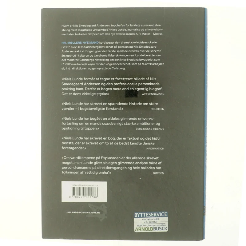 Hr. Møllers nye mand : Nils Smedegaards revolution på Esplanaden - og på Carlsberg af Niels Lunde (Bog)