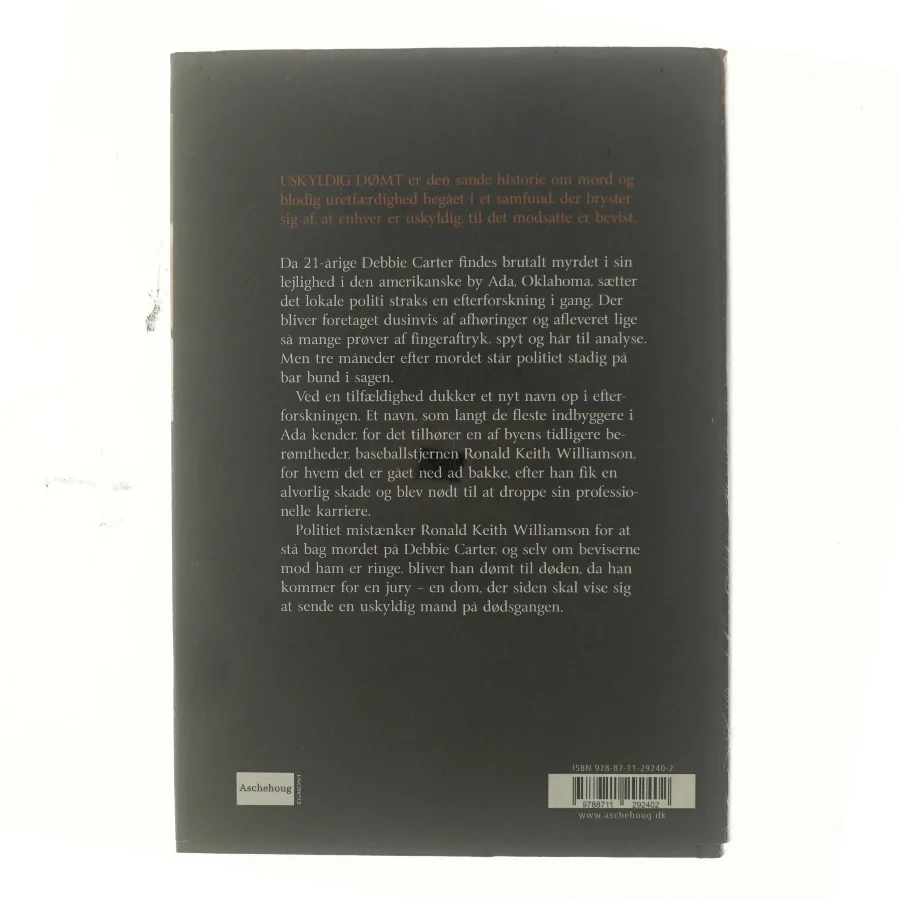 Uskyldig dømt af John Grisham (Bog)