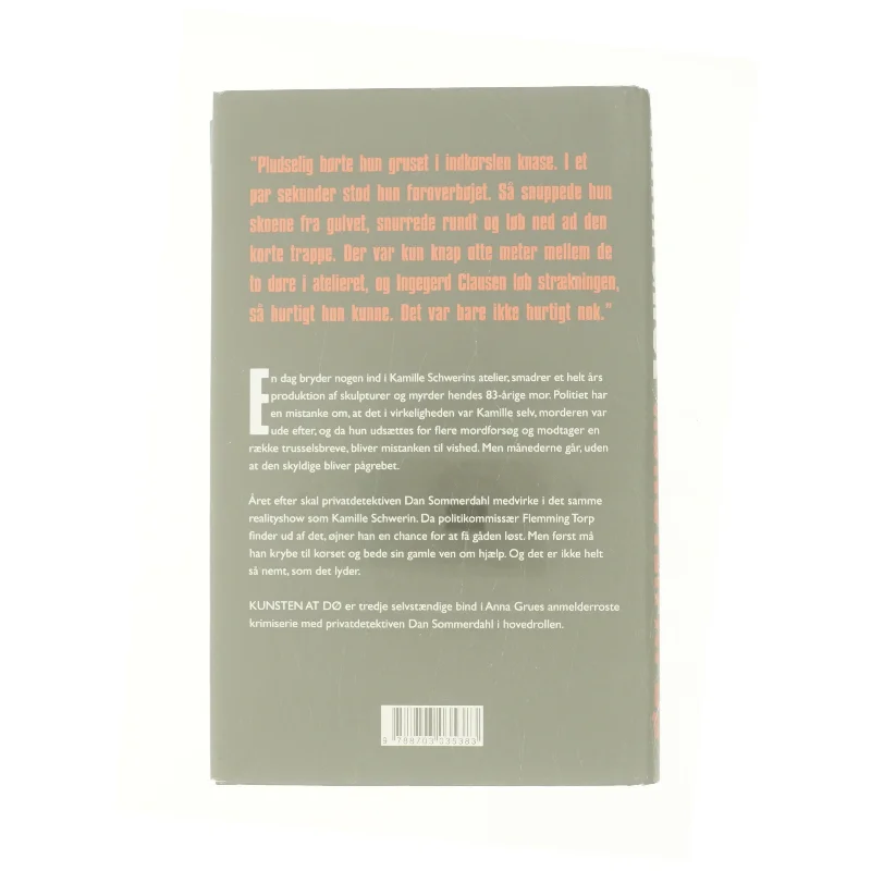 Kunsten at dø af Anna Grue (Bog)
