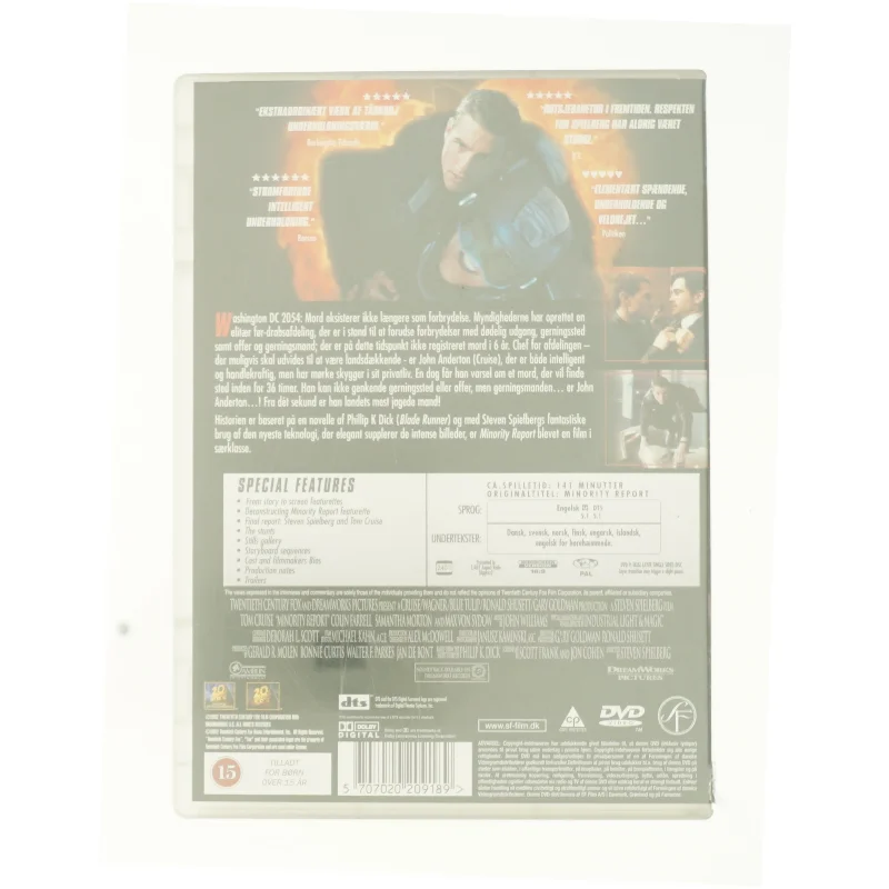 Minority Report fra DVD