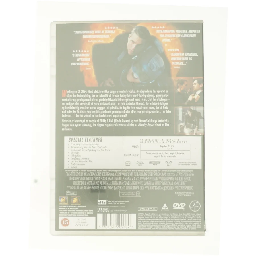 Minority Report fra DVD